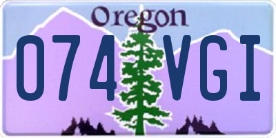 OR license plate 074VGI