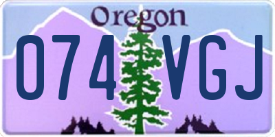 OR license plate 074VGJ