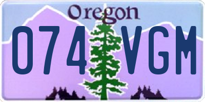 OR license plate 074VGM