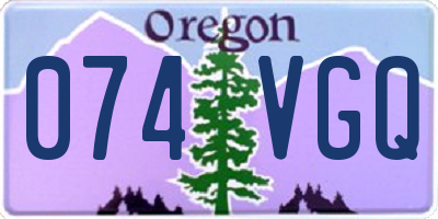 OR license plate 074VGQ