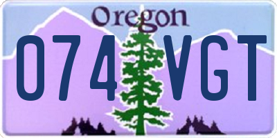 OR license plate 074VGT