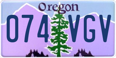 OR license plate 074VGV