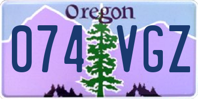 OR license plate 074VGZ