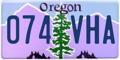 OR license plate 074VHA