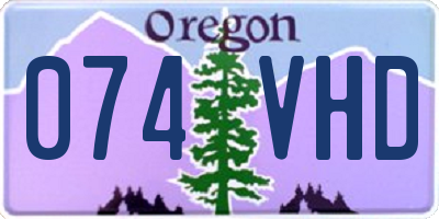 OR license plate 074VHD