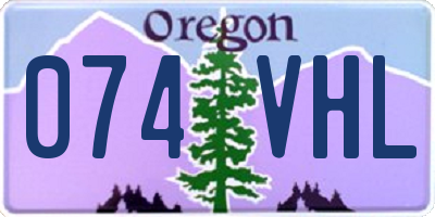 OR license plate 074VHL
