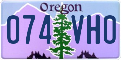 OR license plate 074VHO