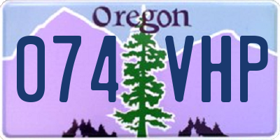 OR license plate 074VHP