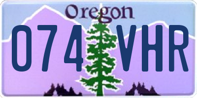 OR license plate 074VHR