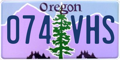 OR license plate 074VHS