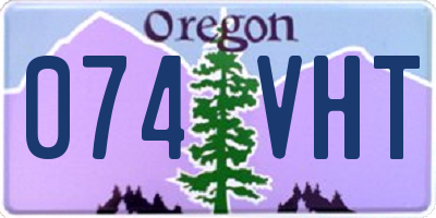 OR license plate 074VHT