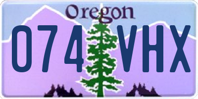 OR license plate 074VHX