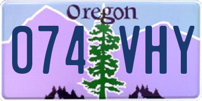 OR license plate 074VHY