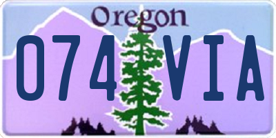 OR license plate 074VIA