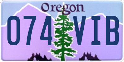 OR license plate 074VIB