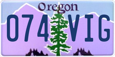 OR license plate 074VIG