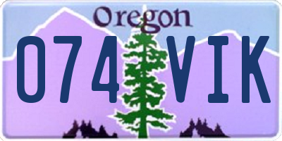 OR license plate 074VIK
