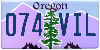 OR license plate 074VIL