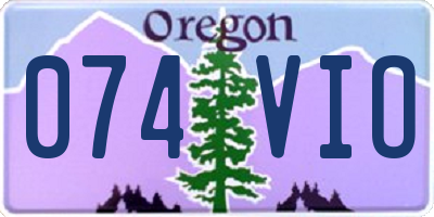 OR license plate 074VIO