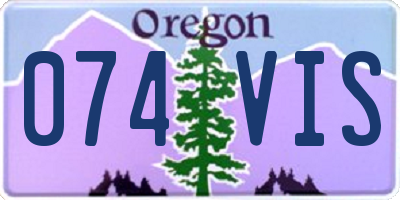 OR license plate 074VIS