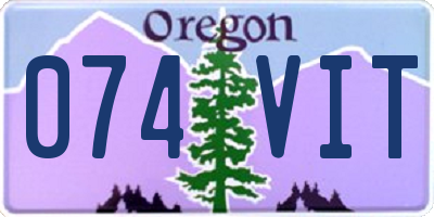 OR license plate 074VIT