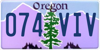 OR license plate 074VIV