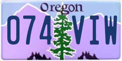 OR license plate 074VIW