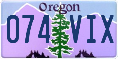 OR license plate 074VIX
