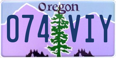 OR license plate 074VIY
