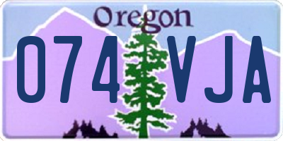 OR license plate 074VJA