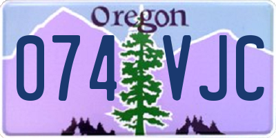 OR license plate 074VJC