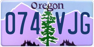 OR license plate 074VJG