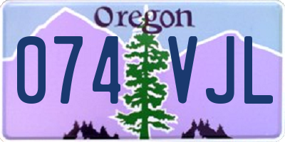 OR license plate 074VJL