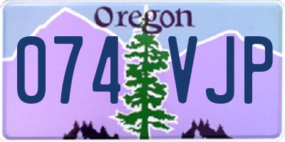 OR license plate 074VJP