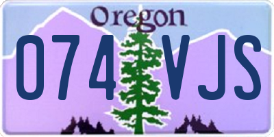 OR license plate 074VJS