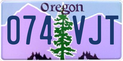 OR license plate 074VJT