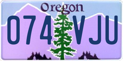 OR license plate 074VJU