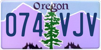 OR license plate 074VJV
