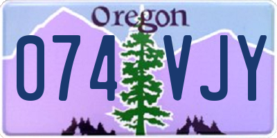 OR license plate 074VJY