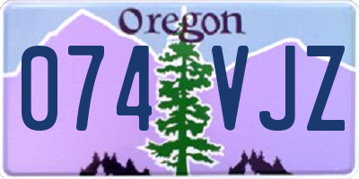OR license plate 074VJZ