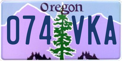 OR license plate 074VKA