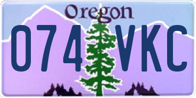 OR license plate 074VKC