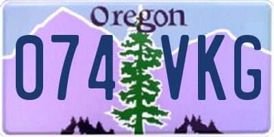 OR license plate 074VKG