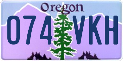 OR license plate 074VKH