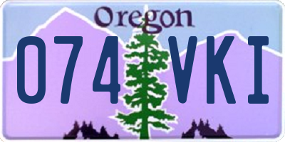 OR license plate 074VKI