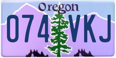 OR license plate 074VKJ