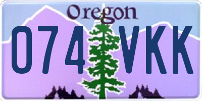 OR license plate 074VKK