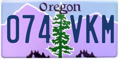 OR license plate 074VKM