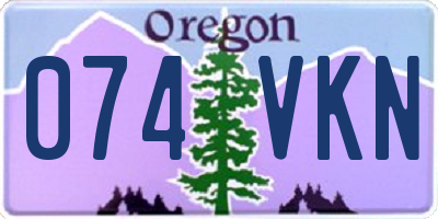 OR license plate 074VKN