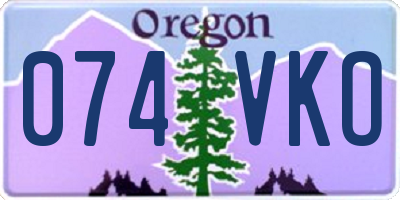 OR license plate 074VKO